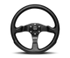 Momo Competition Steering Wheel 350 mm - Black AirLeather/Black Spokes - My Store