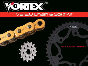 compare product Vortex Racing V3 2.0 Chain and Sprocket Kit 3240-14,435S-45,G520SX3-108- Gold