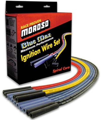 compare product Moroso Universal Ignition Wire Set - Blue Max - Spiral Core - Unsleeved - Straight - Black