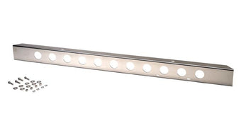 compare product Kentrol 45-86 Jeep CJ 54 Inch Front Bumper with holes - Polished Silver