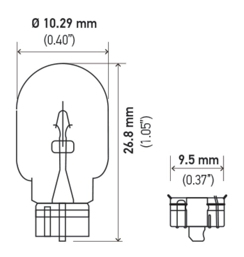 Hella Bulb 2825 12V 5W 4CP W2.1x9.5d T3.25 - My Store