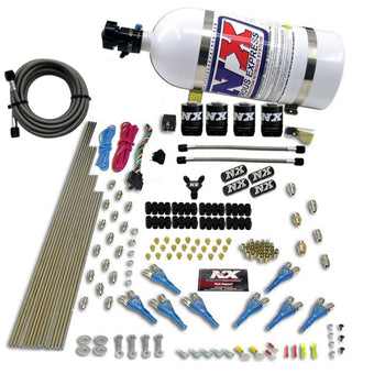 compare product Nitrous Express 8 Cyl Shark Direct Port 4 Solenoids Nitrous Kit (200-600HP) w/10lb Bottle