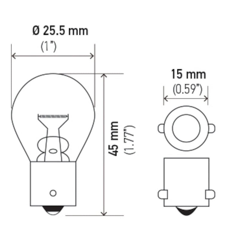 Hella Bulb 93 12V 13W BA15s S8 - My Store