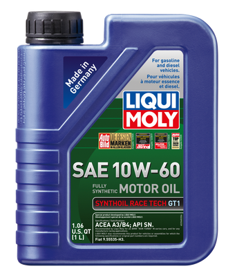 compare product LIQUI MOLY 1L Synthoil Race Tech GT1 Motor Oil SAE 10W60