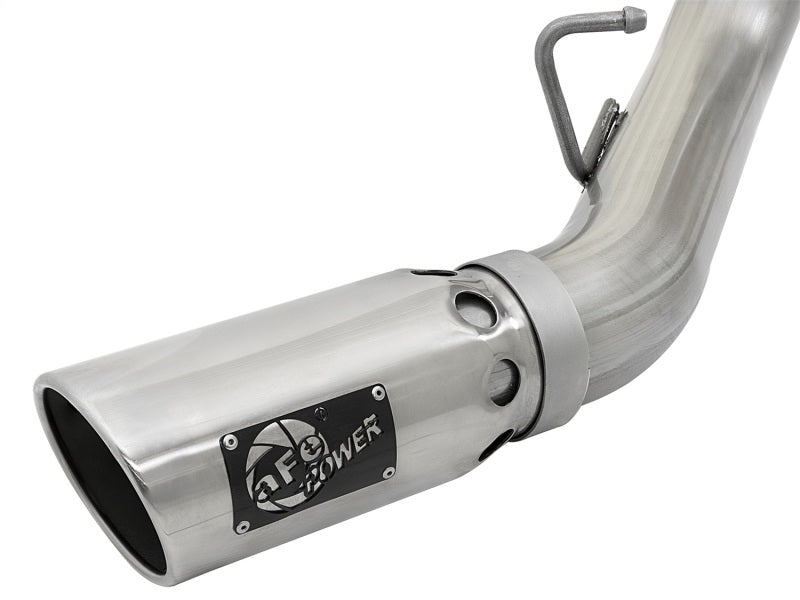 aFe ATLAS 4in DPF - Back Alum Steel Exhaust System w/Dual Exit Polished Tip 2017 GM Duramax 6.6L (td) - My Store