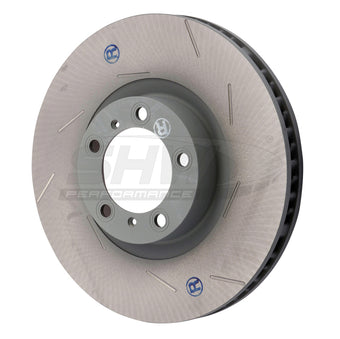 compare product SHW 11-16 Porsche Panamera 4 3.6L w/o Ceramics Right Front Slotted Monobloc Brake Rotor (298615302B)