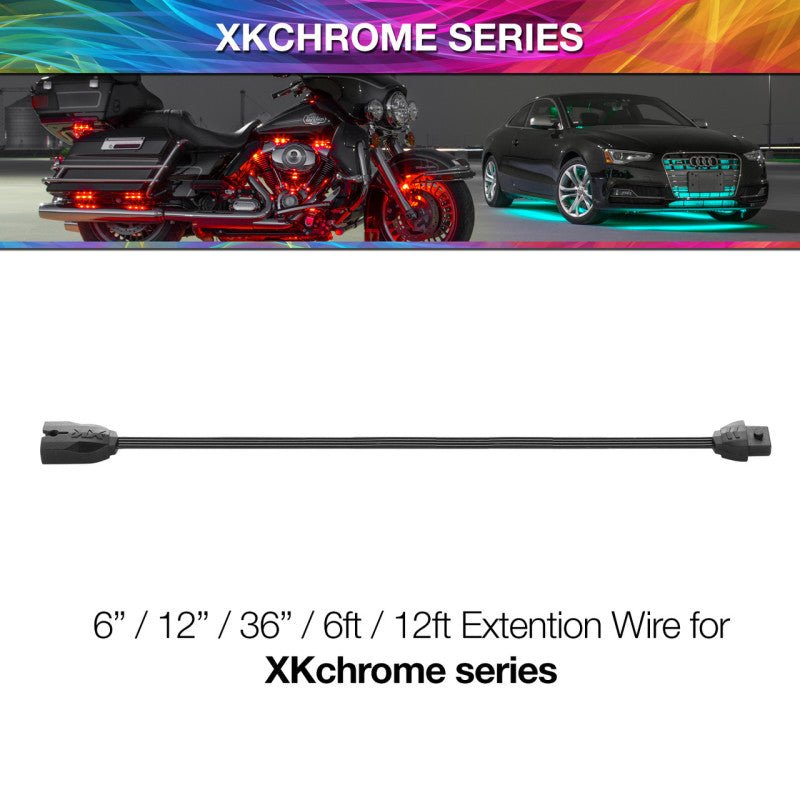 XK Glow 6 Inch - 4 Pin Extension Wire for XKchrome & 7 Color Series - My Store