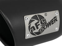 aFe MACH Force - Xp 409 SS Exhaust Tip Black (Left Side) 3in In x 4 - 1/2in Out x 9in L Clamp - On - My Store