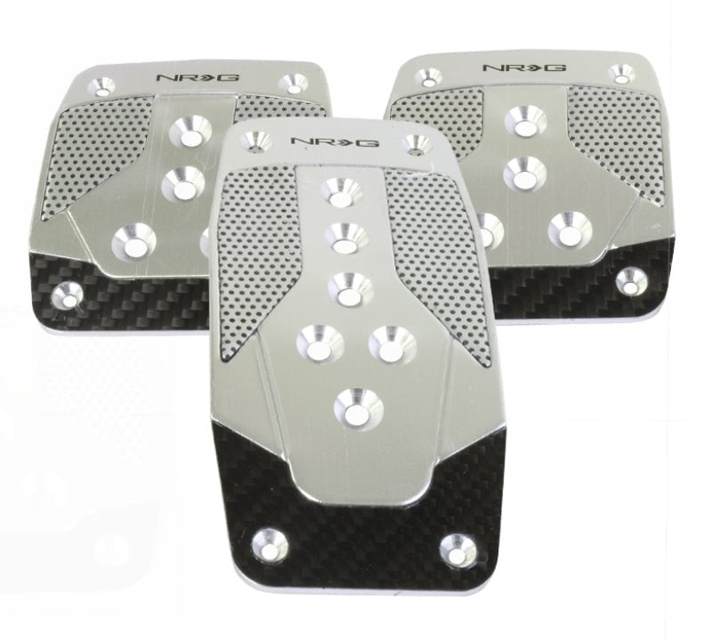 NRG Aluminum Sport Pedal M/T - Silver w/Black Carbon - My Store