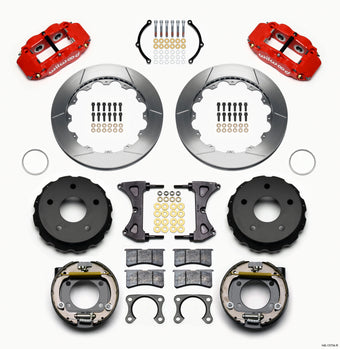 compare product Wilwood Narrow Superlite 4R Rear P-Brk Kit 12.88in Red Big Ford 2.00in Off Bronco 5 x 5.50