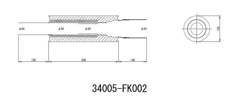 HKS Universal Stainless Hi Power 130mm Titanium Muffler - My Store