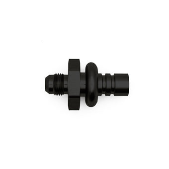 compare product DeatschWerks 6AN Male Flare to 1/2in Ford Male EFI Quick Connect Adapter - Anodized Matte Black