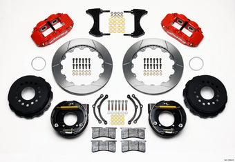 compare product Wilwood Narrow Superlite 4R Rear P-Brk Kit 12.88in Red Chevy 12 Bolt w/ C-Clips