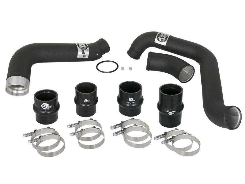 aFe BladeRunner 3in/3 - 1/2in Black Intercooler Tubes Hot/Cold 2017 GM Diesel Trucks V8 6.6L (td) L5P - My Store