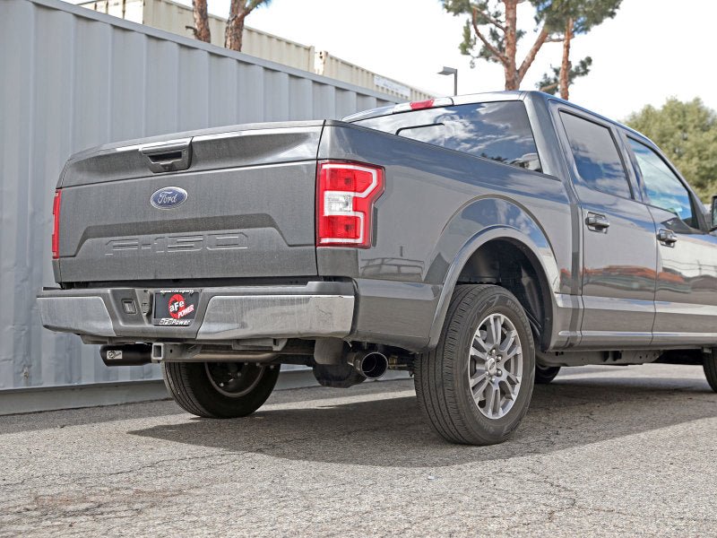 aFe Gemini XV 3in 304 SS Cat - Back Exhaust 15 - 20 Ford F - 150 V6 2.7L/3.5 w/ Black Tips - My Store