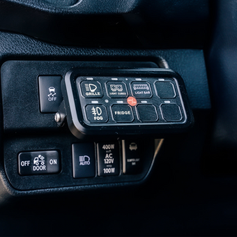 compare product Cali Raised Vehicle Accessory 8 Switch Control System Blue Backlighting