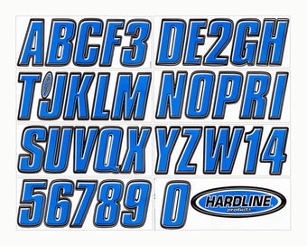 compare product Hardline Boat Lettering Registration Kit 3 in. - 800 Blue/Black