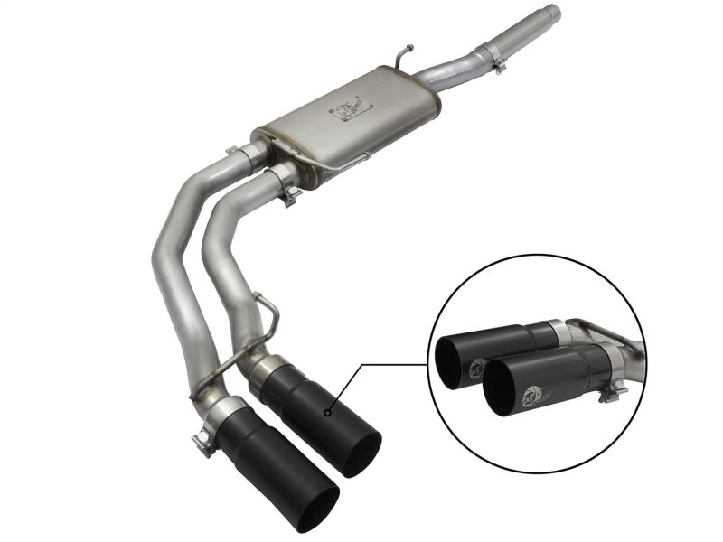 aFe Rebel Exhausts Cat - Back SS Ford F - 150 04 - 08 V8 4.6/5.4L w/ Black Tips - My Store