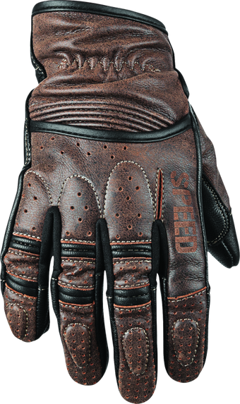 compare product Speed and Strength Rust and Redemption Leather Gloves Brown - Large