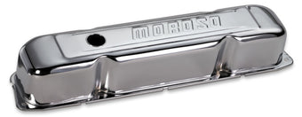 compare product Moroso Mopar 361-440 Valve Cover - w/Baffles - Stamped Steel Chrome Plated - Pair