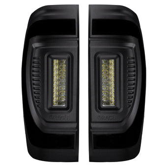 compare product Oracle 19-23 GMC Sierra Black Series Flush Style LED Tail Lights - Factory Halogen