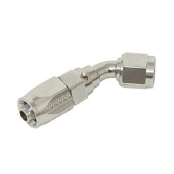 compare product Fragola -6AN x 45 Degree Pro-Flow Hose End Chrome