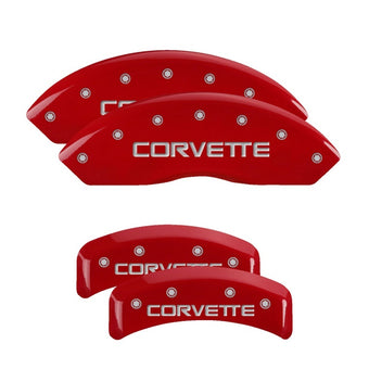 compare product MGP 4 Caliper Covers Gloss Red Engraved with Corvette C4 (Full Kit 4 Pieces)