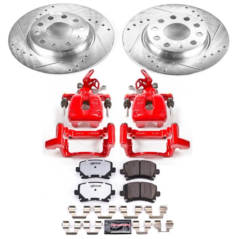 Power Stop 2010 Volkswagen Golf Rear Z26 Street Warrior Brake Kit w/Calipers - My Store