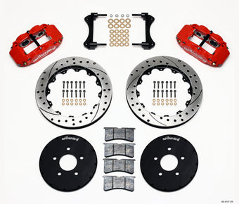 compare product Wilwood Narrow Superlite 6R Front Hat Kit 12.88in Drill Red 1994-2004 Mustang