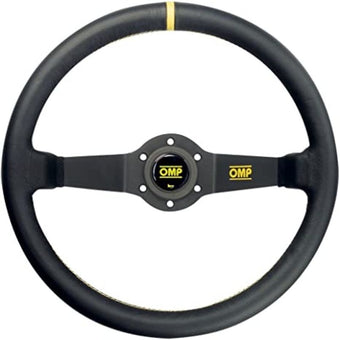 compare product OMP Rally Dished Steering Wheel 350mm - Large Leather (Black)