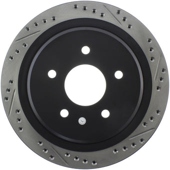 compare product StopTech 97-10 Chevy Corvette Slotted & Drilled Rear Left Rotor