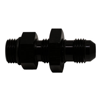 compare product DeatschWerks 6AN O-Ring Male to 6AN Male Flare Bulkhead Include Nut - Anodized Matte Black