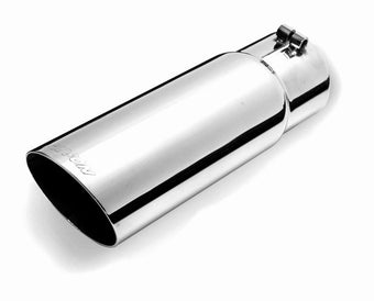 compare product Gibson Round Single Wall Angle-Cut Tip - 3.5in OD/2.75in Inlet/10in Length - Stainless