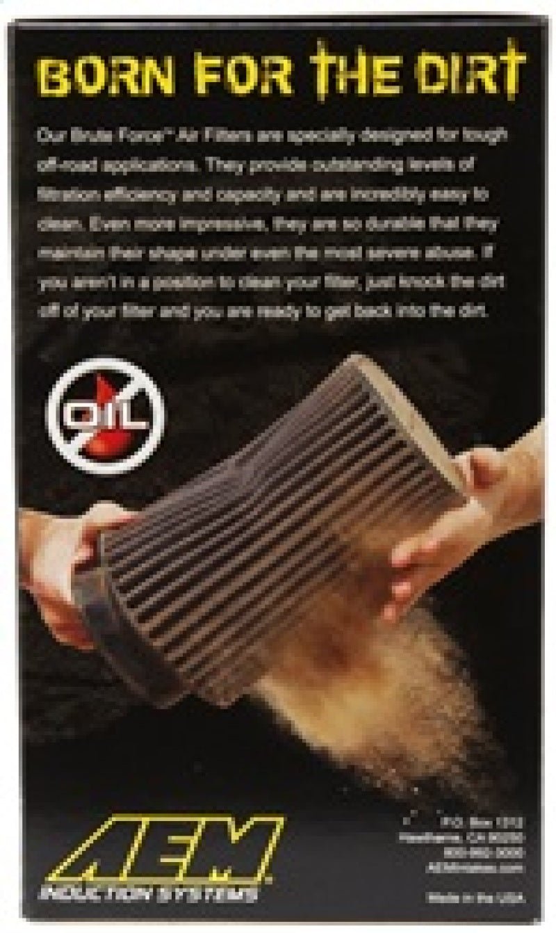 AEM Dryflow Conical Air Filter 2.75in Flange ID / 6in Base OD / 5.125in Top OD / 9.125in Height - My Store