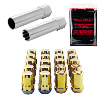 compare product McGard SplineDrive Tuner 5 Lug Install Kit w/Locks & Tool (Cone) M12X1.25 / 13/16 Hex - Gold