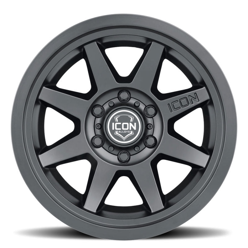 ICON Rebound 17x8.5 6x5.5 0mm Offset 4.75in BS 106.1mm Bore Satin Black Wheel - My Store