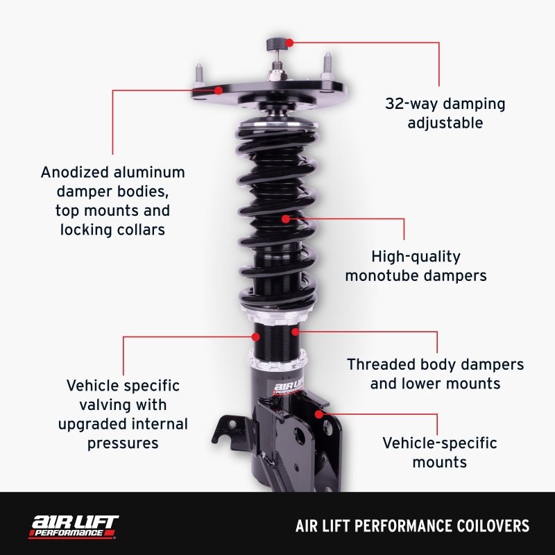 Air Lift Performance 11 - 23 Chrysler 300 / 15 - 23 Dodge Challenger Coilover Kit - My Store