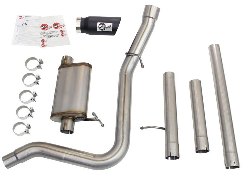 aFe MACHForce XP Exhaust 3in - 3.5in SS Single Side Ext CB w/ Black Tip 99 - 04 Ford F150 V8 5.4L/6.8L - My Store