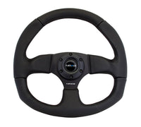 NRG Reinforced Steering Wheel (320mm Horizontal / 330mm Vertical) Leather w/Black Stitching - My Store