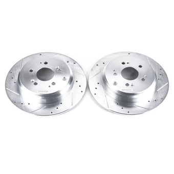 compare product Power Stop 07-13 Acura MDX Rear Evolution Drilled & Slotted Rotors - Pair