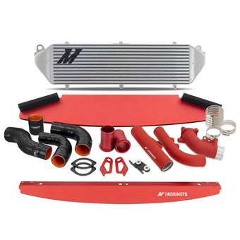 compare product Mishimoto 2023+ Toyota GR Corolla Intercooler & Pipe Kit - Silver Cooler - Red Pipes