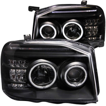 compare product ANZO 2001-2004 Nissan Frontier Projector Headlights w/ Halo Black (CCFL)