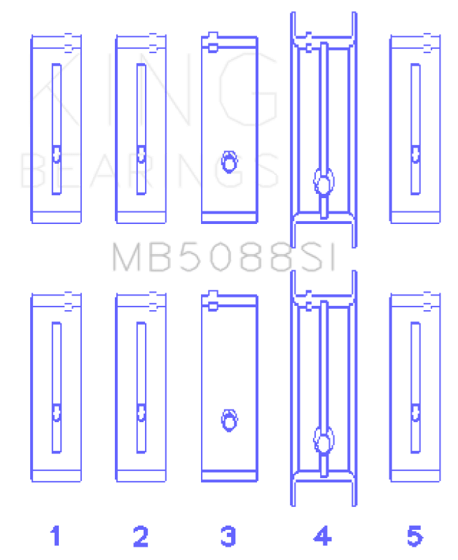 King Engine Bearings Chevrolet/Isuzu Ohv Ln2 (Size +0.25mm) Main Bearing Set - My Store