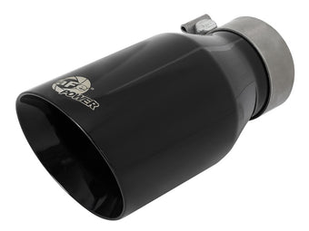 compare product aFe MACH Force-Xp Univ 304 SS Double-Wall Clamp-On Exhaust Tip - Black - 3in Inlet - 4.5in Outlet
