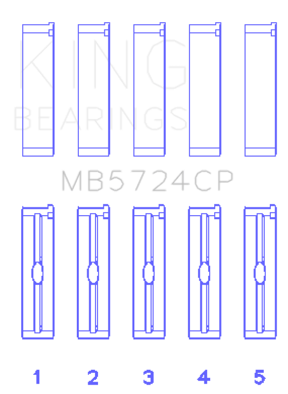 King Engine Bearings General Motors Duramax Diesel (Size +0.50mm) Main Bearing Set - My Store