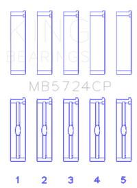 King Engine Bearings General Motors Duramax Diesel (Size +0.50mm) Main Bearing Set - My Store