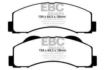 compare product EBC 15+ Ford Expedition 3.5 Twin Turbo 2WD Greenstuff Front Brake Pads