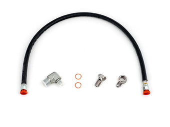 compare product Forced Performance 1g DSM Stainless Steel Braided Oil Supply Line
