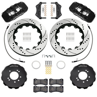 compare product Wilwood 95-98 Nissan Skyline Aerolite 6R Front BBK w/ 14.00in D/S Rotors & Flexlines - Black