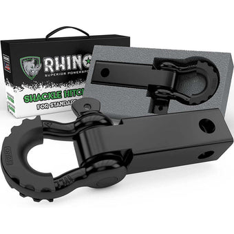 compare product Rhino USA Shackle Hitch Receiver W/ D-Ring (Black)